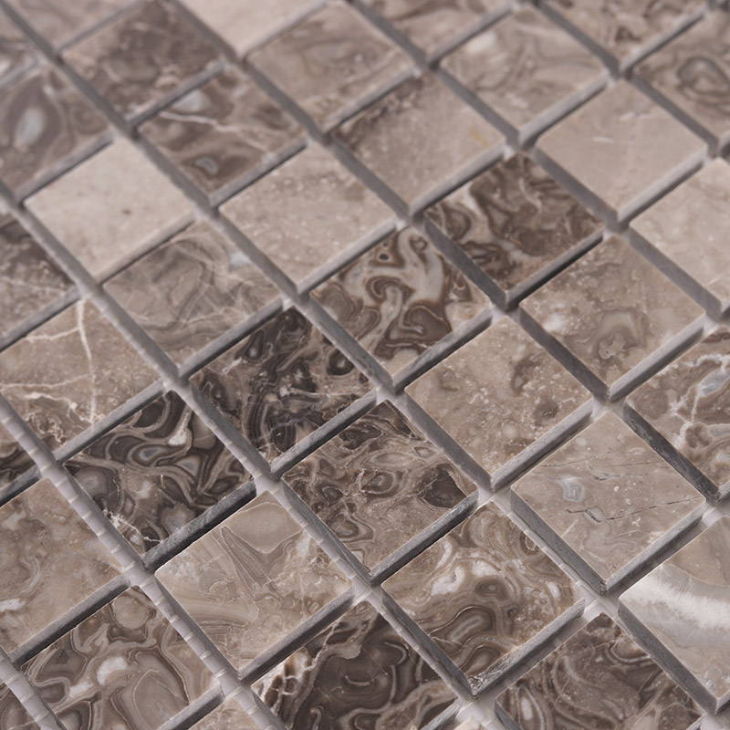 Premium Square Marble Tiles with a polished finish and natural grey stone textures.