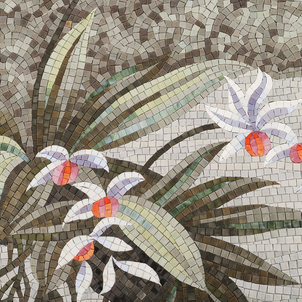 Vintage Tropical Rainforest Mosaic Wall Mural – Handcrafted Tropical Art for Luxury Interiors-Woos Tiles