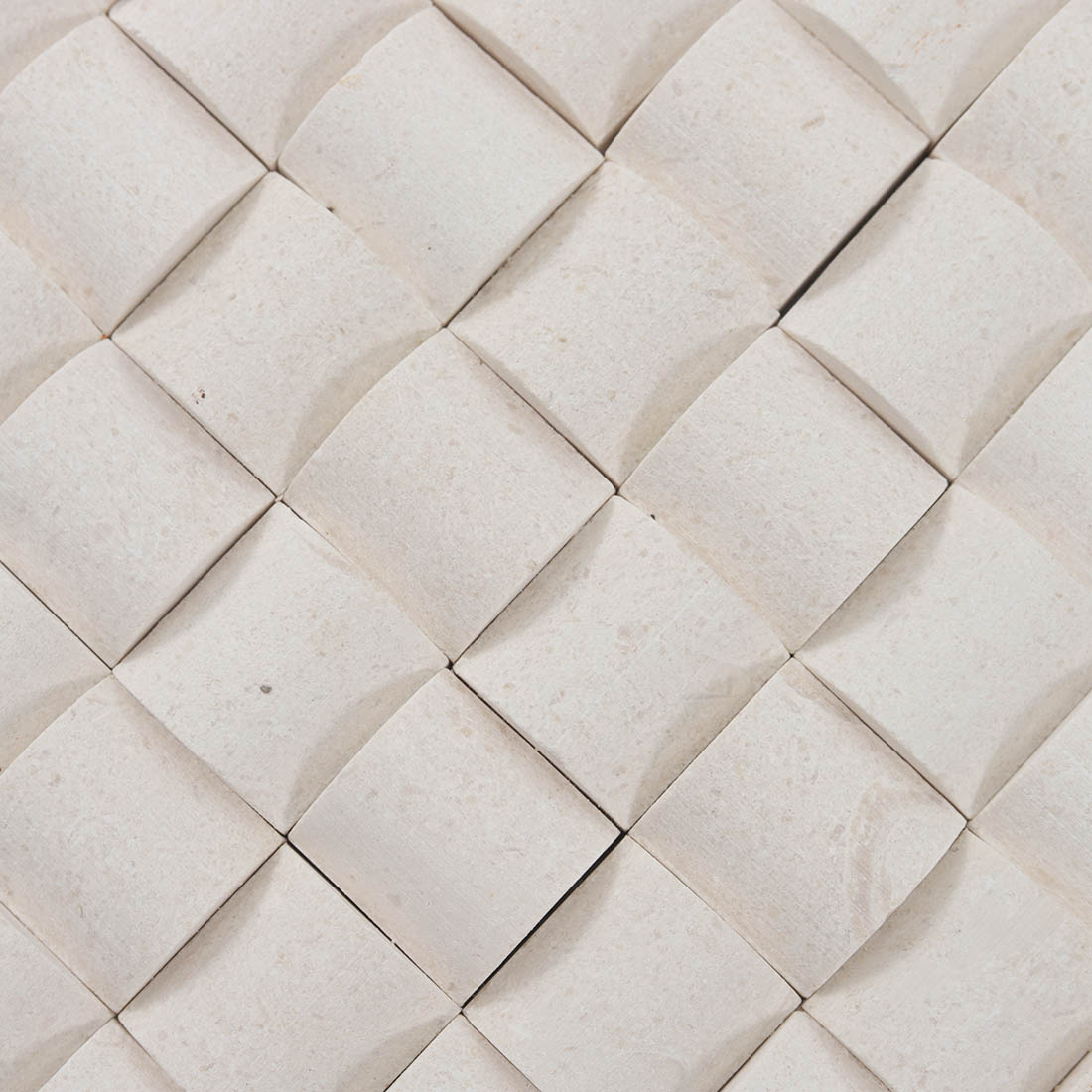 White marble bread square mosaic tile pattern
