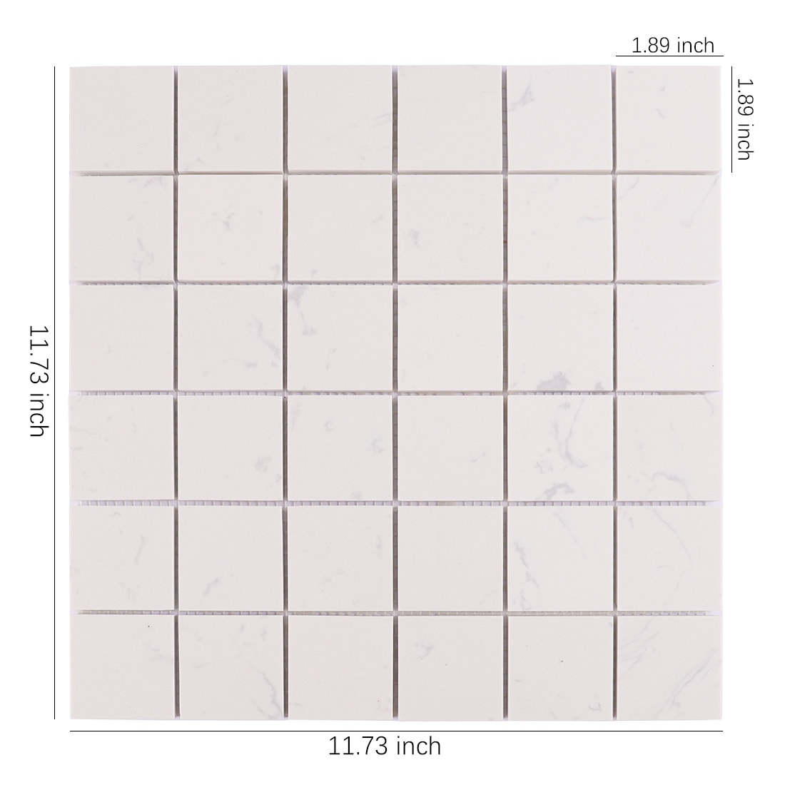 White Square Marble Bathroom Backsplashes Mosaic Tile