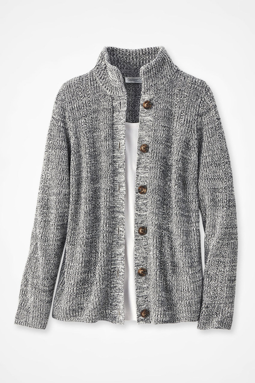Shaker Detail Button Cardigan