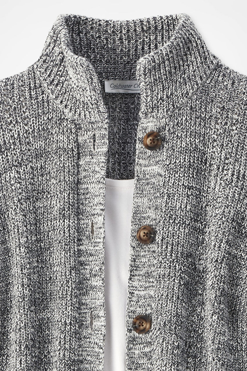 Shaker Detail Button Cardigan