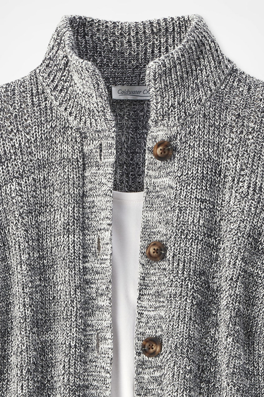 Shaker Detail Button Cardigan