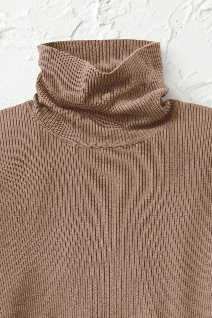 Ribbed Turtleneck Sweater