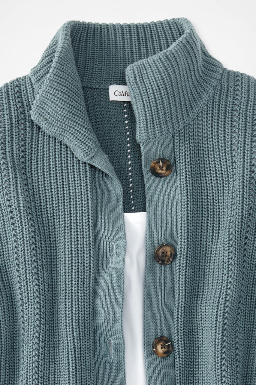 Shaker Detail Button Cardigan