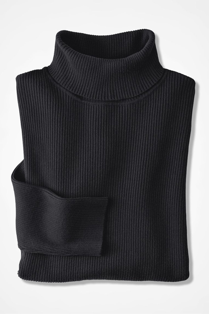 Ribbed Turtleneck Sweater