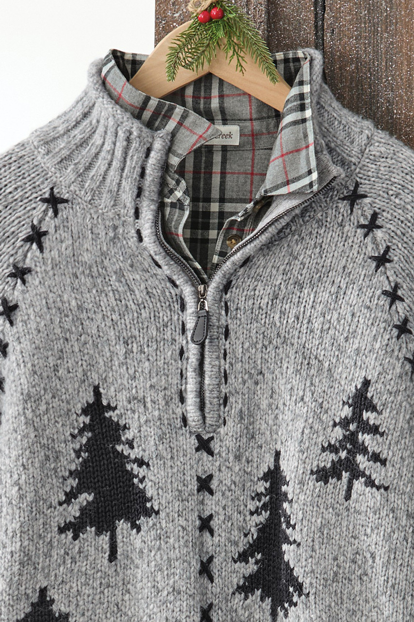 Bear Tracks Quarter Zip Sweater