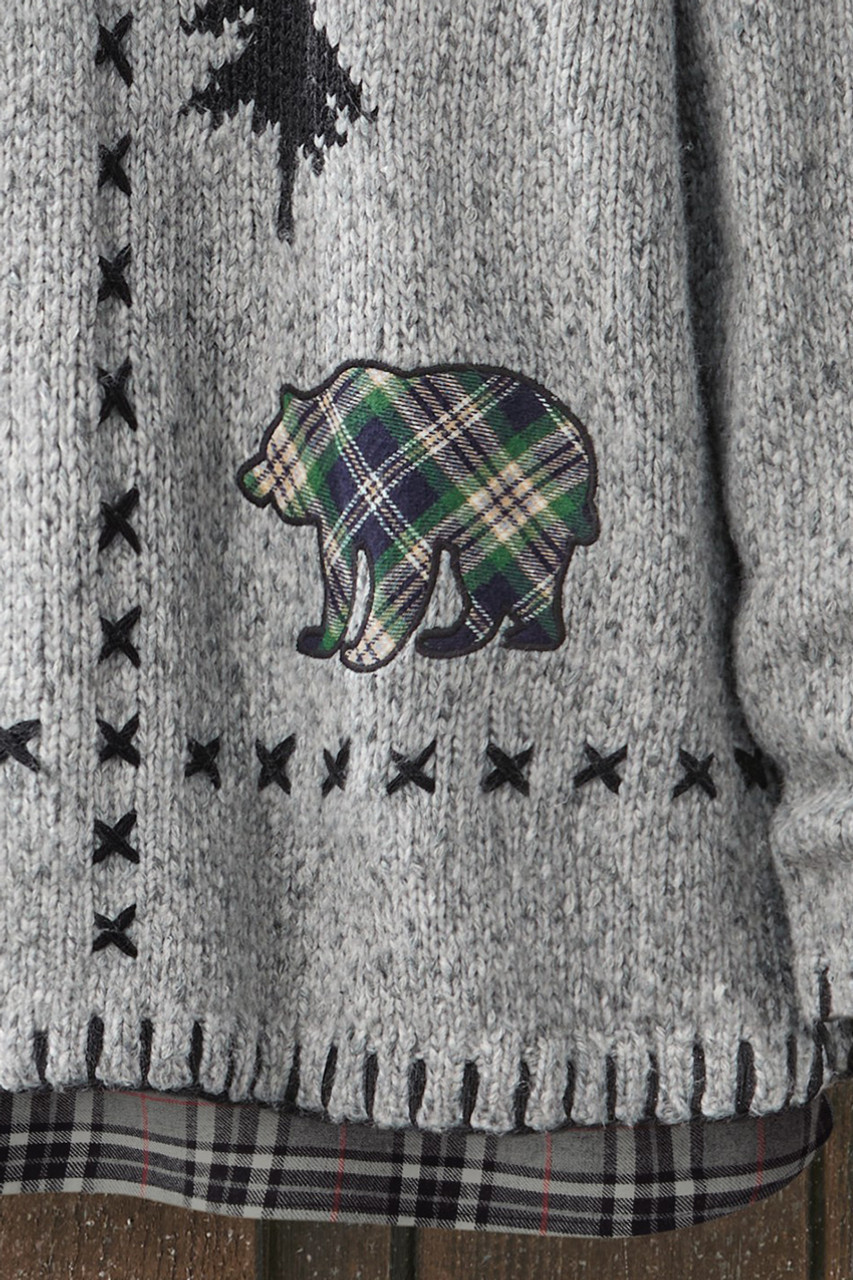 Bear Tracks Quarter Zip Sweater