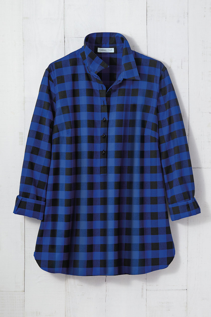 Sapphire Celebration Plaid Tunic