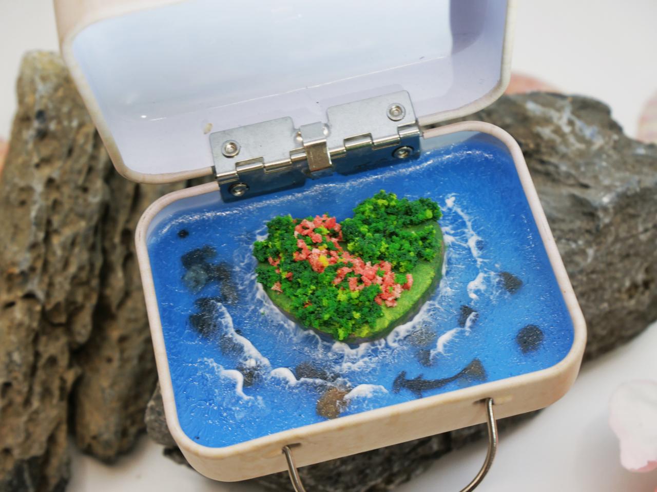 [VIRIDIA]quadrate,Iron heart island ，Coastline scenery，Landscape model；【100% restore the series】ID000039