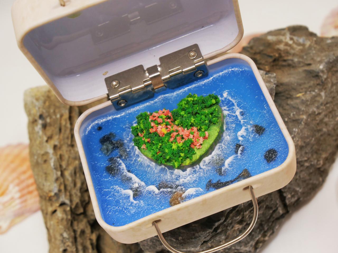 [VIRIDIA]quadrate,Iron heart island ，Coastline scenery，Landscape model；【100% restore the series】ID000039