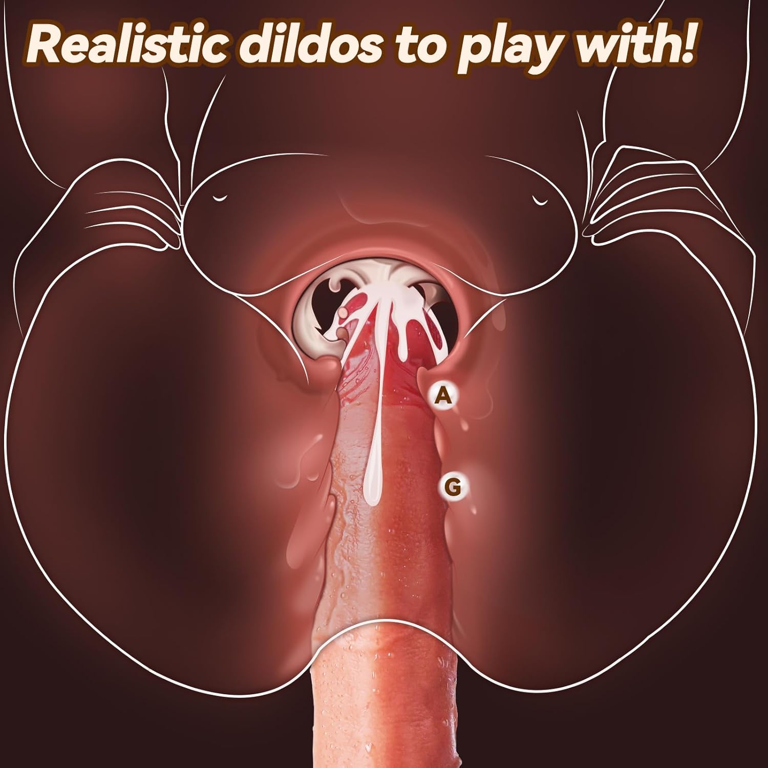 Sex Toys Dildo, 10.3 Inch Realistic Dildos with Squeezable Balls and Movable Foreskin, Lifelike Silicone Sex Toy for G-Spot, Vaginal and Anal Stimulation, Strong Suction Cup for Adults & Couples