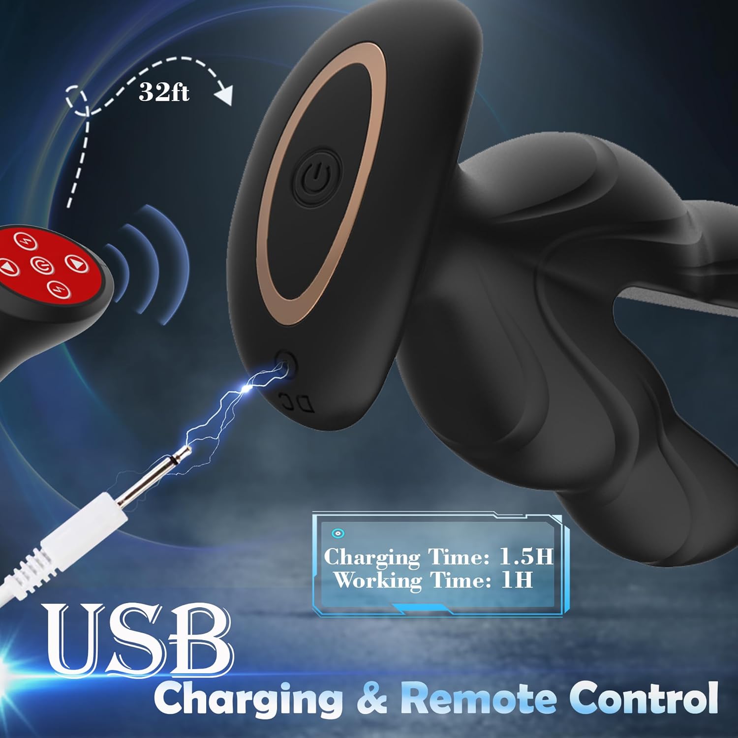 E-Stim Anal Prostate Vibrator Vibrating Butt Plug, Expanding Prostate Massager with 8 Electric Shock & Vibrations, Anal Dilator Remote Control Vibrators for Training, Adult Sex Toys for Gay Men Women