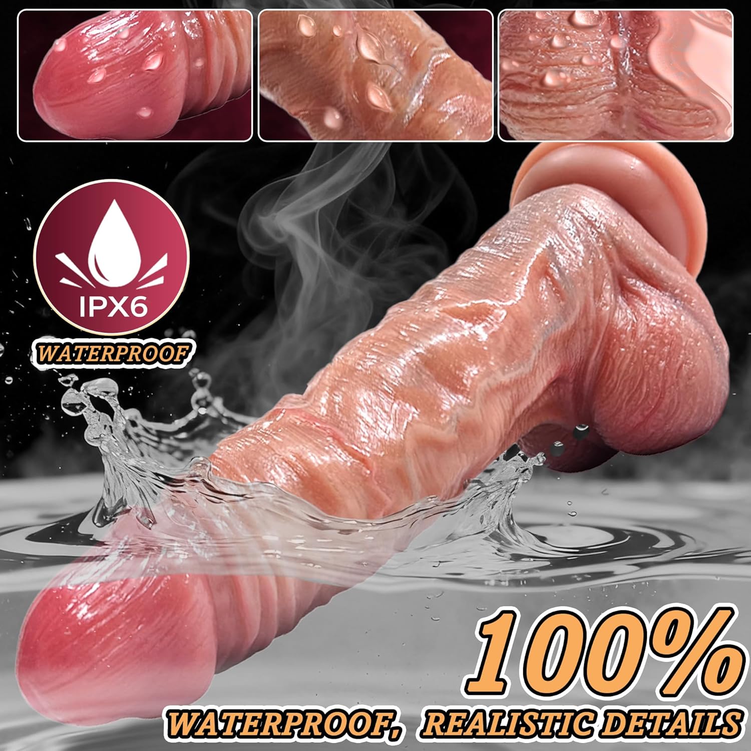 Dildo Realistic Vibrator Silicone Sex Toy, 8.46 inch Adult Toy with 10 Vibration Modes and Strong Suction Cup, Real Feel Dildo for G Spot & Anal Stimulation, Perfect for Women & Couples