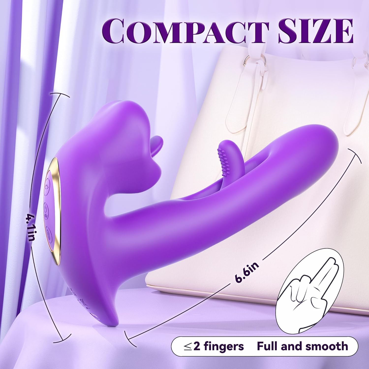 FOBONO Vibrator Adult Sex Toys for Women, 3 in 1 Tongue Thrusting Vibrators Dildo Rose Sex Toy with 7 Kissing and Flapping Modes, 10 Vibrating G Spot Vibrator Dildos for Women Couples Sex Toys