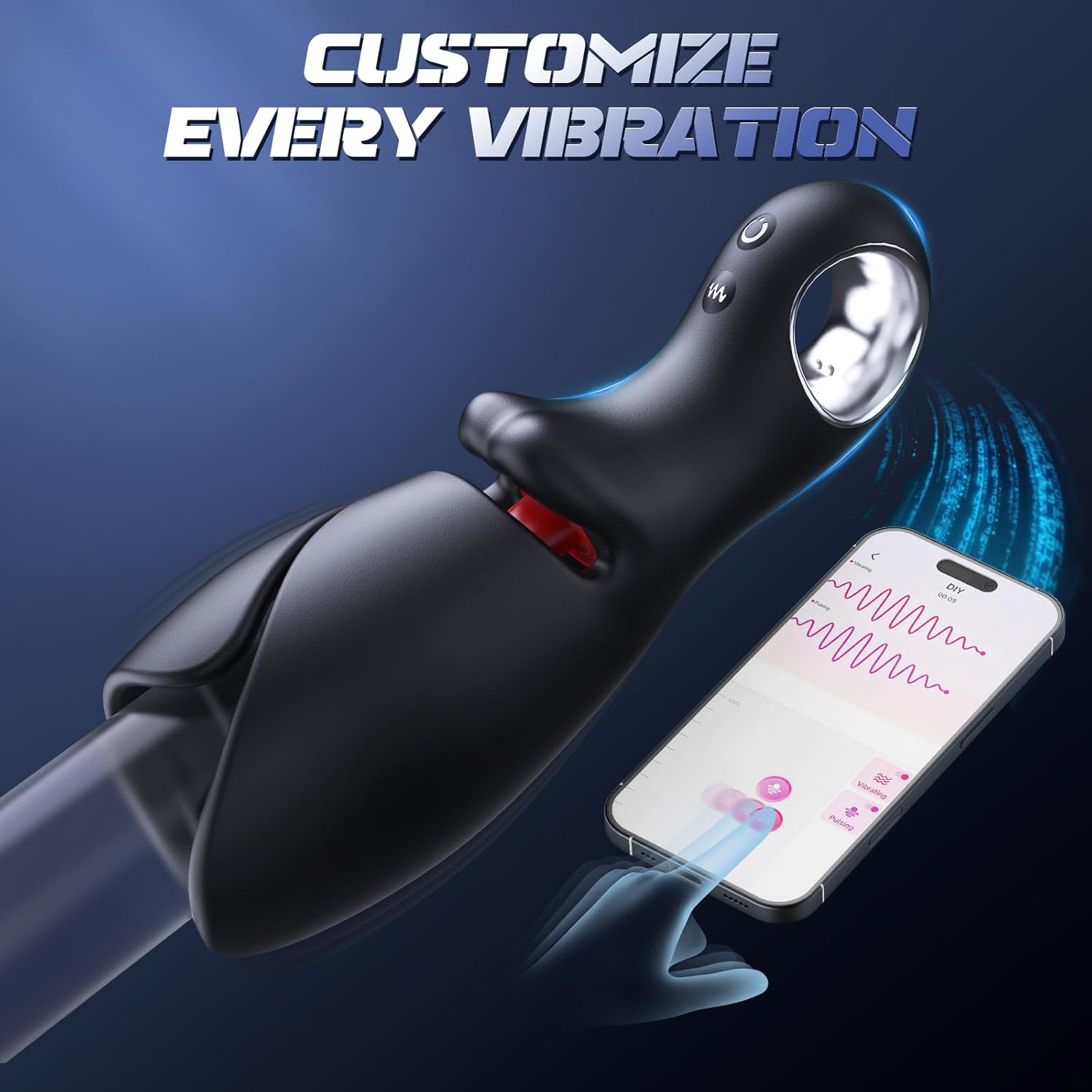 Male Sex Toys for Men Tongue Vibrator - EINSEO Male Masturbator AI Smart APP Control Pocket Pussy Stroker with 10 Licking & Vibrating Modes Penis Vibrator, Handheld Blowjob Adult Toys Massage Oils