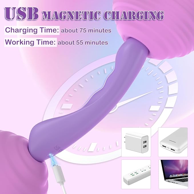 G Spot Vibrator Sex Toys - Clitoral Nipple Stimulator with 10 Powerful Vibrating Modes for Vagina Anal Stimulation, Waterproof Wand Vibrator Silicone Dildo Vibrator, Adult Sex Toys for Women Couples