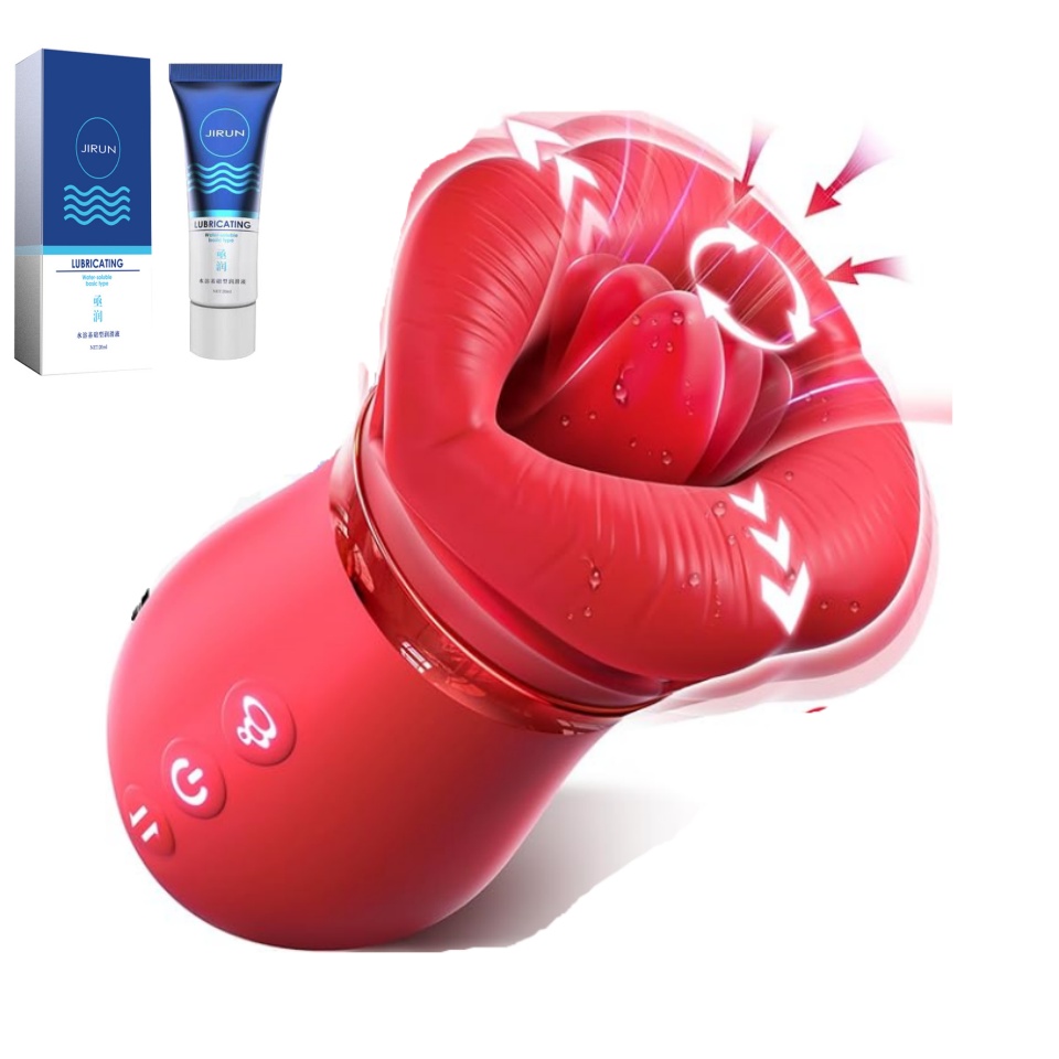 Vibrator Adult Sex Toys for Women - Sovokn 5IN1 Mouth Sucking Vibrator Rose Sex Toy, 10 Tongue Licking, 3 Auto & 1 Manual Sucking Adult Toys New APP, Anal Clit Nipple Vibrators Female Couples Sex Toys
