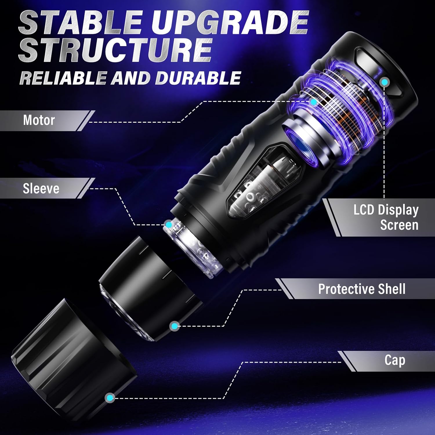 EINSEO AI Sync Male Masturbator Sex Toys for Men - Adult Toy Male Sex Toys with 7 Thrusting & 7 Rotating Modes, Pocket Pussy Hands Free Sex Machine LCD Display with Visual Window & Mounting Base