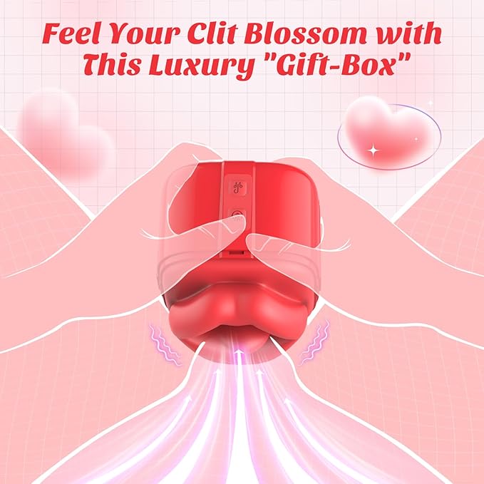 Vibrator Tongue Toy for Women - 6D Real Touch Big Mouth Sucking Vibrator Adult Toys, Discreet Mini Vibrators Rose Sex Toy, Clit Nipple Toys & Clitoral Pump Vibrater Mimic Oral Sex, Vibradores Sexual