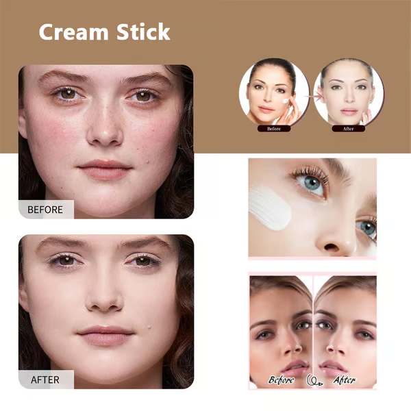 🏆Flash Sale⚡ 50K+ SOLD! Almost Gone-💥🏆#1 Best Seller ⏰💕🌟Cream Stick V White Color-Changing Foundation Stick