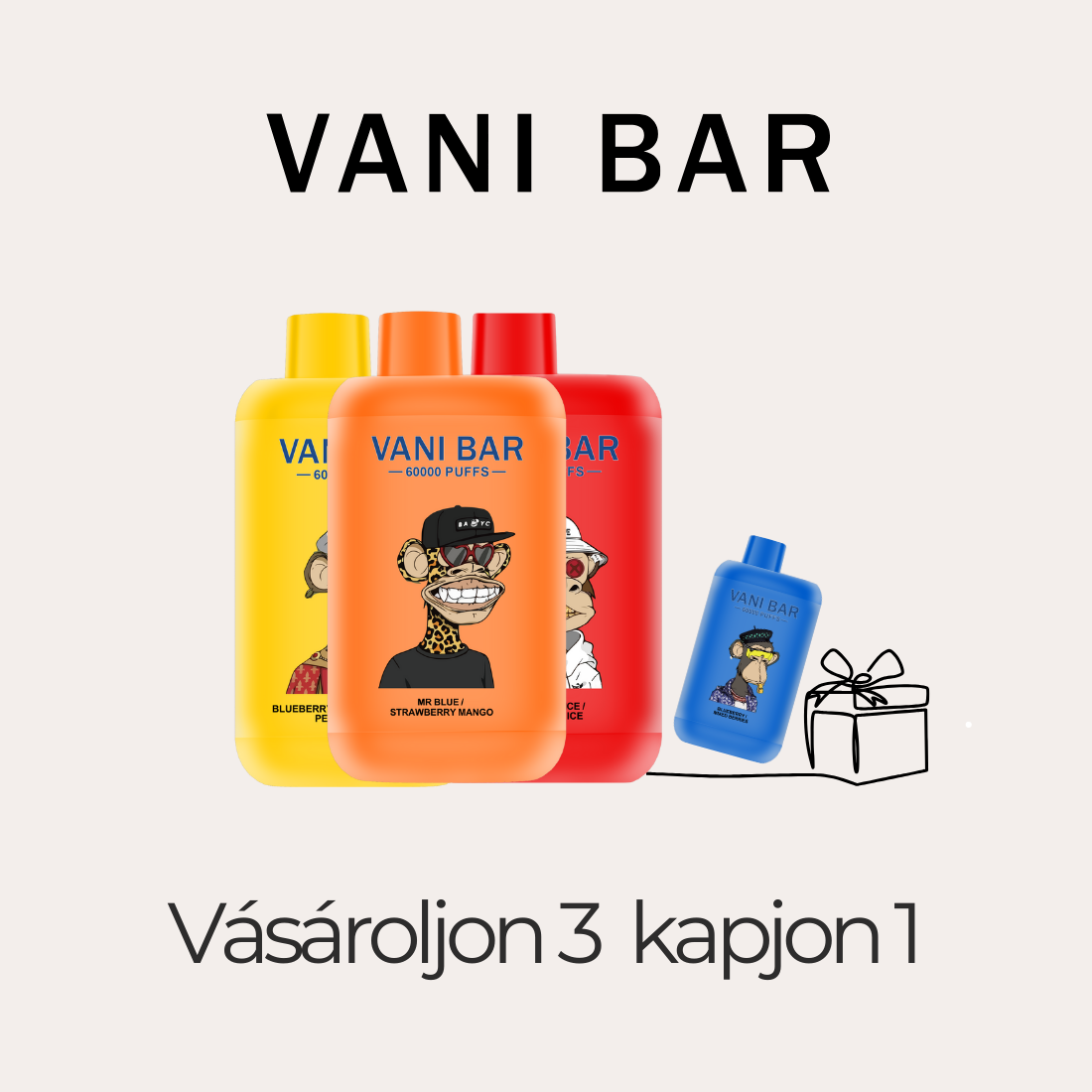 ✨🎁60000puffs Vásároljon 3 kapjon 1