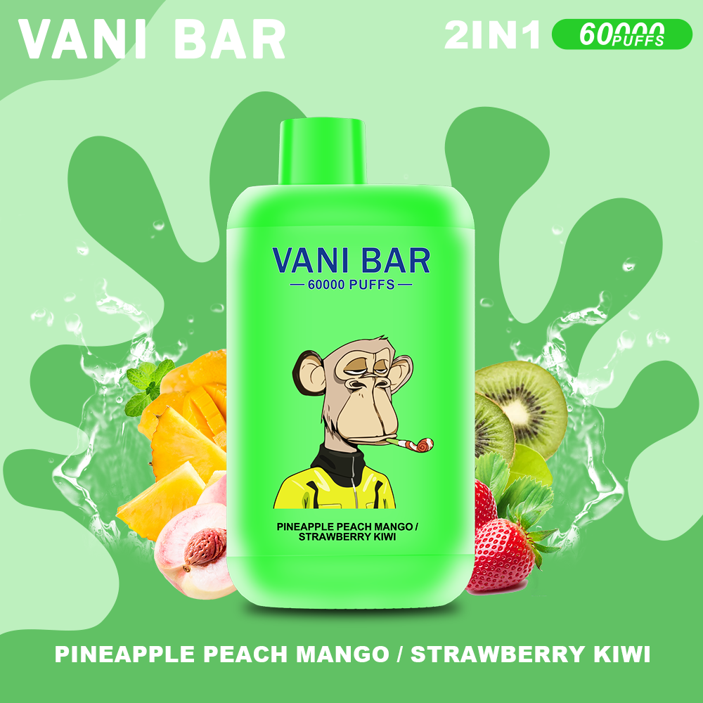 vanibar 2in1 60000 puffs & Őszibarack, Mangó/Eper, Kiwi