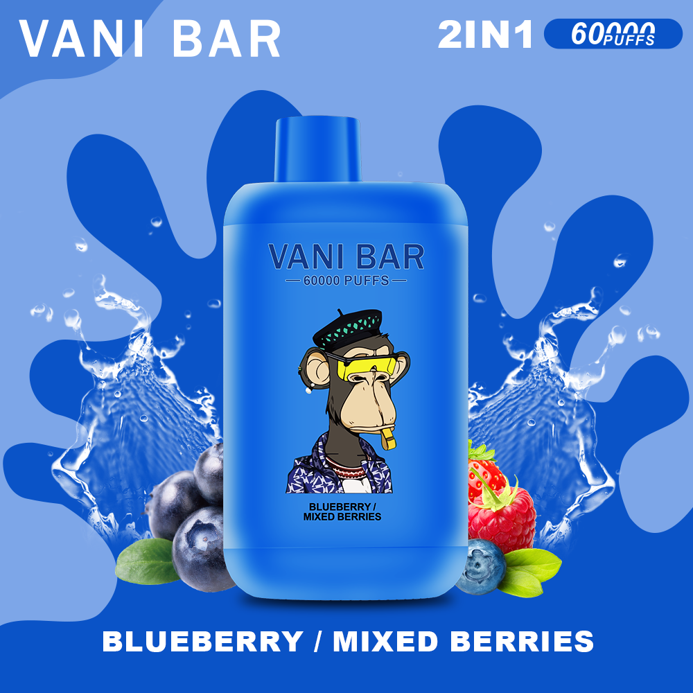 vanibar 2in1 60000 puffs & Áfonyás jég/cseresznye jég