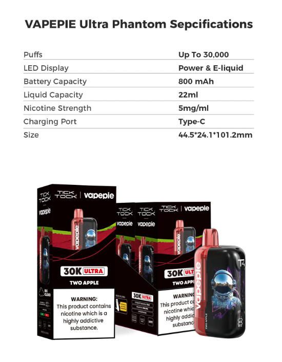 vapepie 30000 Puffs Ultra Phantom 🎁 Korlátozott idejú csomag