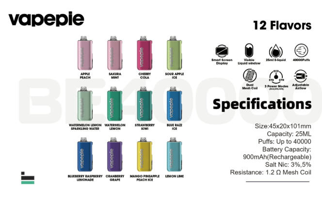 vapepie 40000 Puffs 🎁 Korlátozott idejű csomag