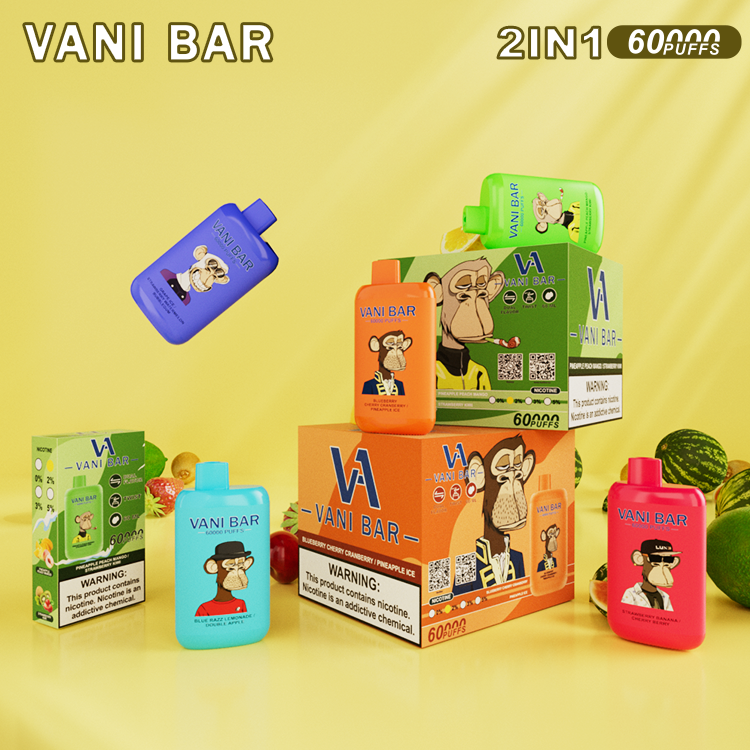 vanibar 2in1 60000 puffs & BLUE RAZZ LEMONADE/DOUBLE APPLE