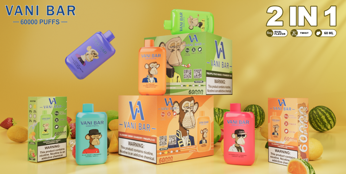 💨vanibar 2in1 60,000 puffs