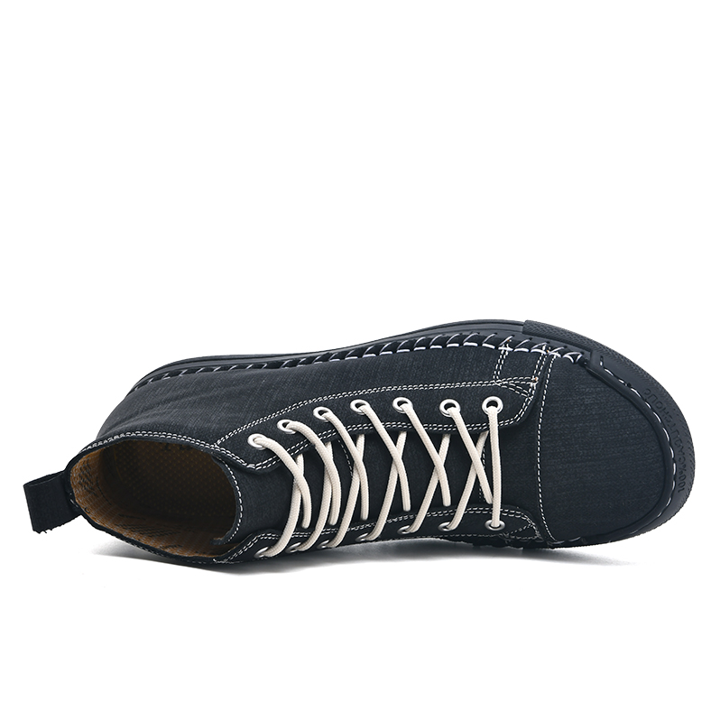 Leather Sneakers | Men's High Top Trainers