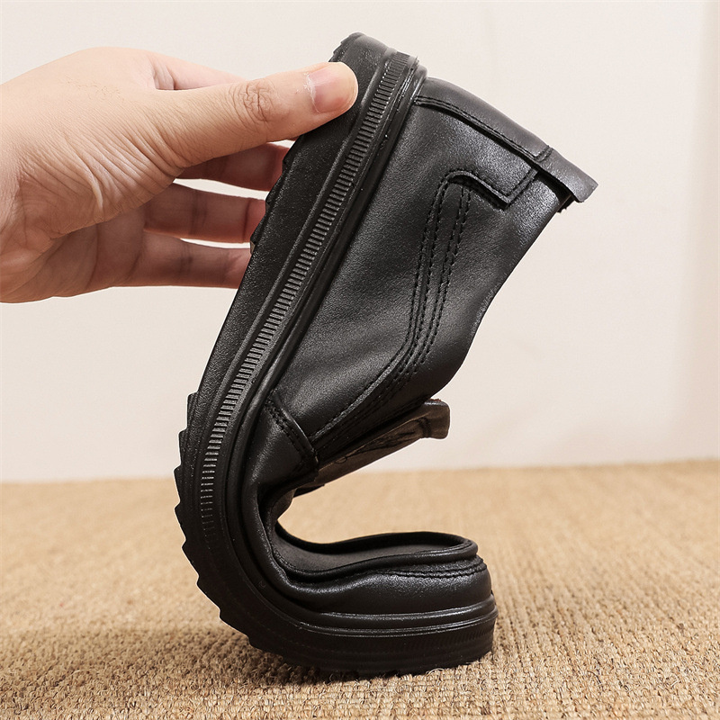 Men's Faux Leather Wide Feet Casual Slip-On Loafers