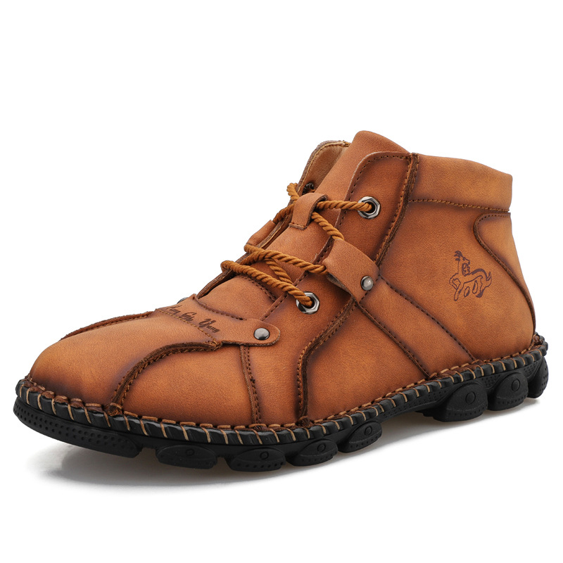 MEN'S COMFORTABLE LEATHER OUTDOOR WORK BOOTS
