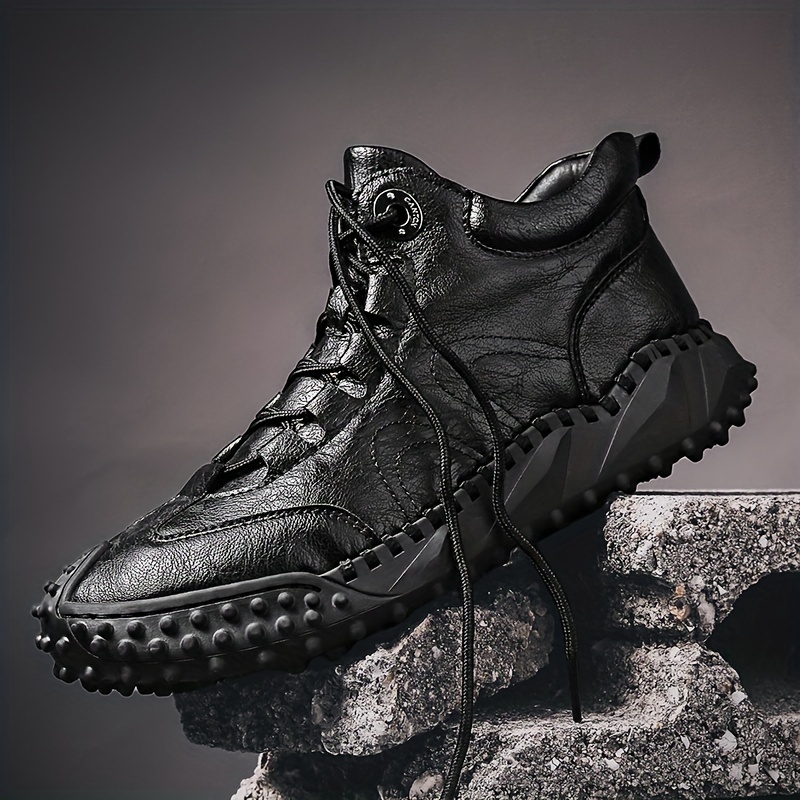 Men's Ankle Top Boots - Casual Outdoor Walking Shoes - Perfect Fit for Spring