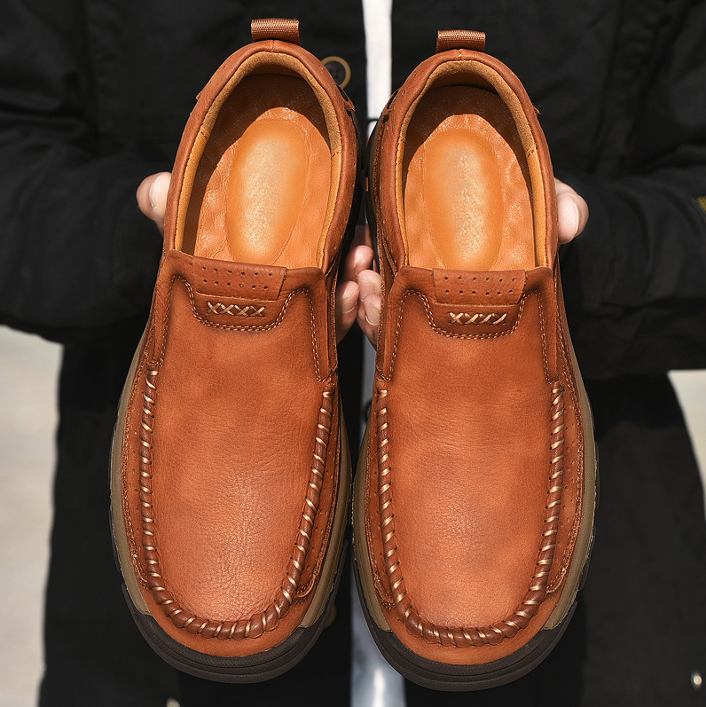 Men's Moccasin Comfort Sandproof, Wear-resistant Highly Elastic Walking Trainers