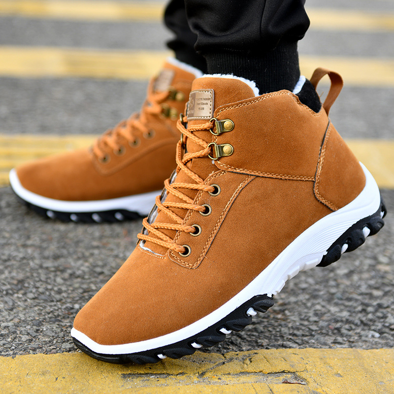 Men's Winter Warm Velvet Upper Sports Work Shoes