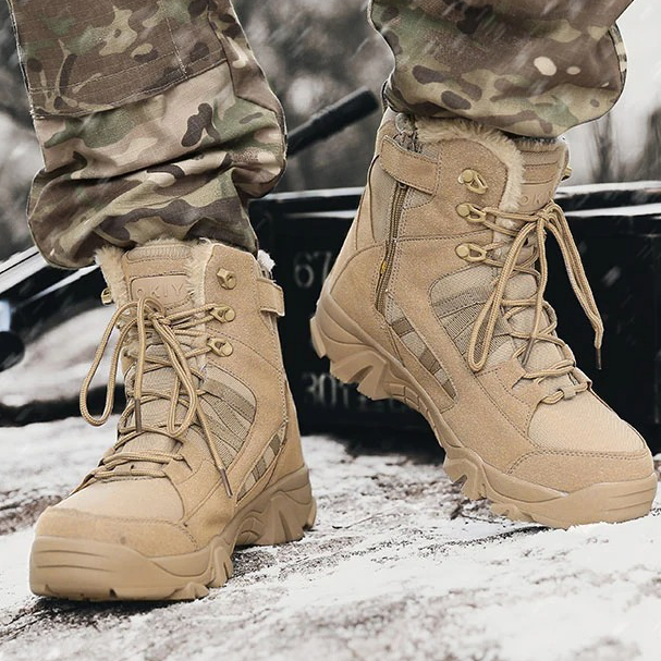 (⏰Limited Time Sale 70% off)Men's Hiking Combat Boots Ankle Supports Military Boots Waterproof Non-Slip Anti-Puncture Work Boots