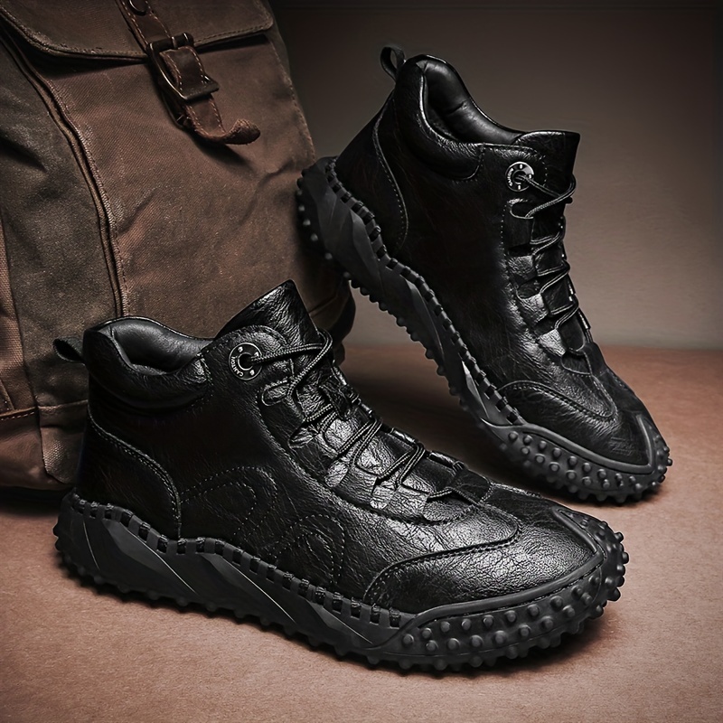 Men's Ankle Top Boots - Casual Outdoor Walking Shoes - Perfect Fit for Spring