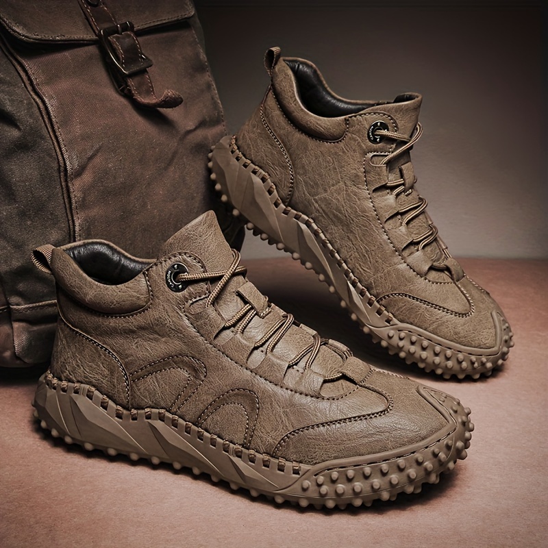 Men's Ankle Top Boots - Casual Outdoor Walking Shoes - Perfect Fit for Spring