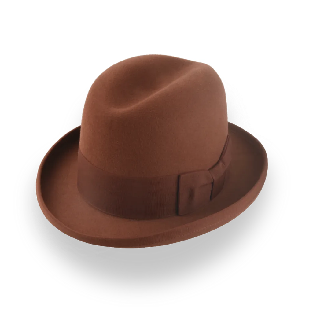 The Godfather | Handcrafted Homburg Hat with Classic Design 