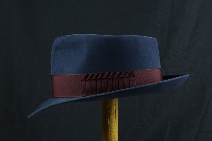 Navy & Burgundy Fringe