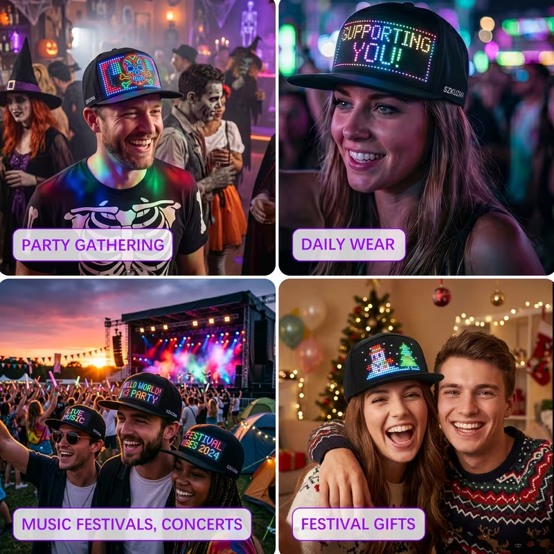 Swift-hat Oval Screen LED Cap