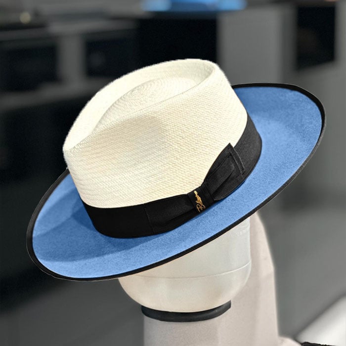Bellissimo Exclusive Panama and Felt Two Tone Fox-LightSkyBlue