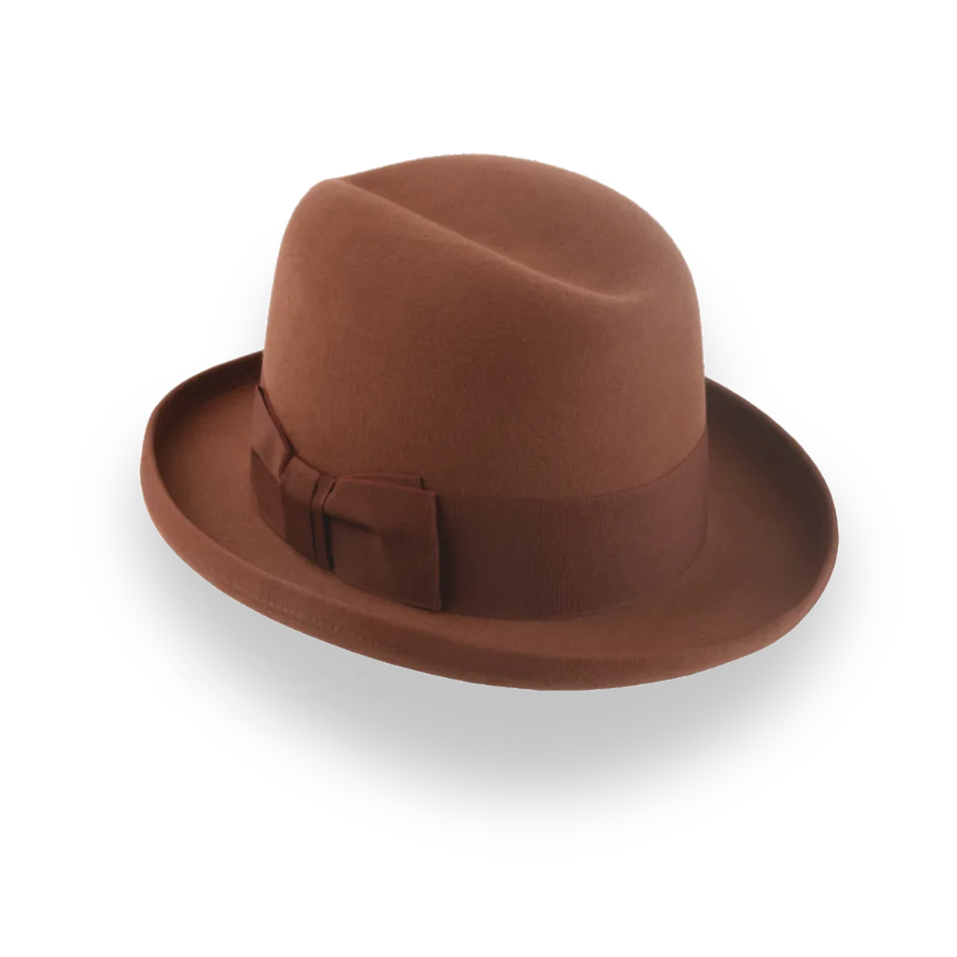  The Godfather | Handcrafted Homburg Hat with Classic Design 