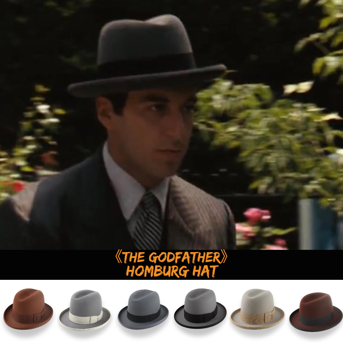  The Godfather | Handcrafted Homburg Hat with Classic Design 