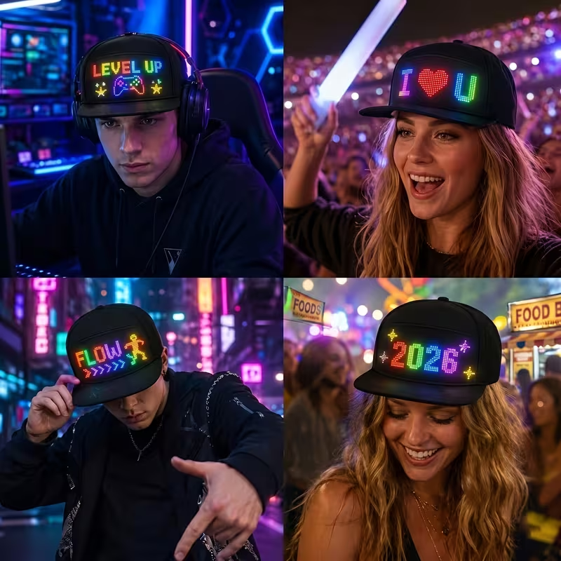 Swift-hat Oval Screen LED Cap