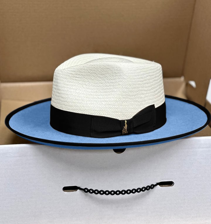 Bellissimo Exclusive Panama and Felt Two Tone Fox-LightSkyBlue