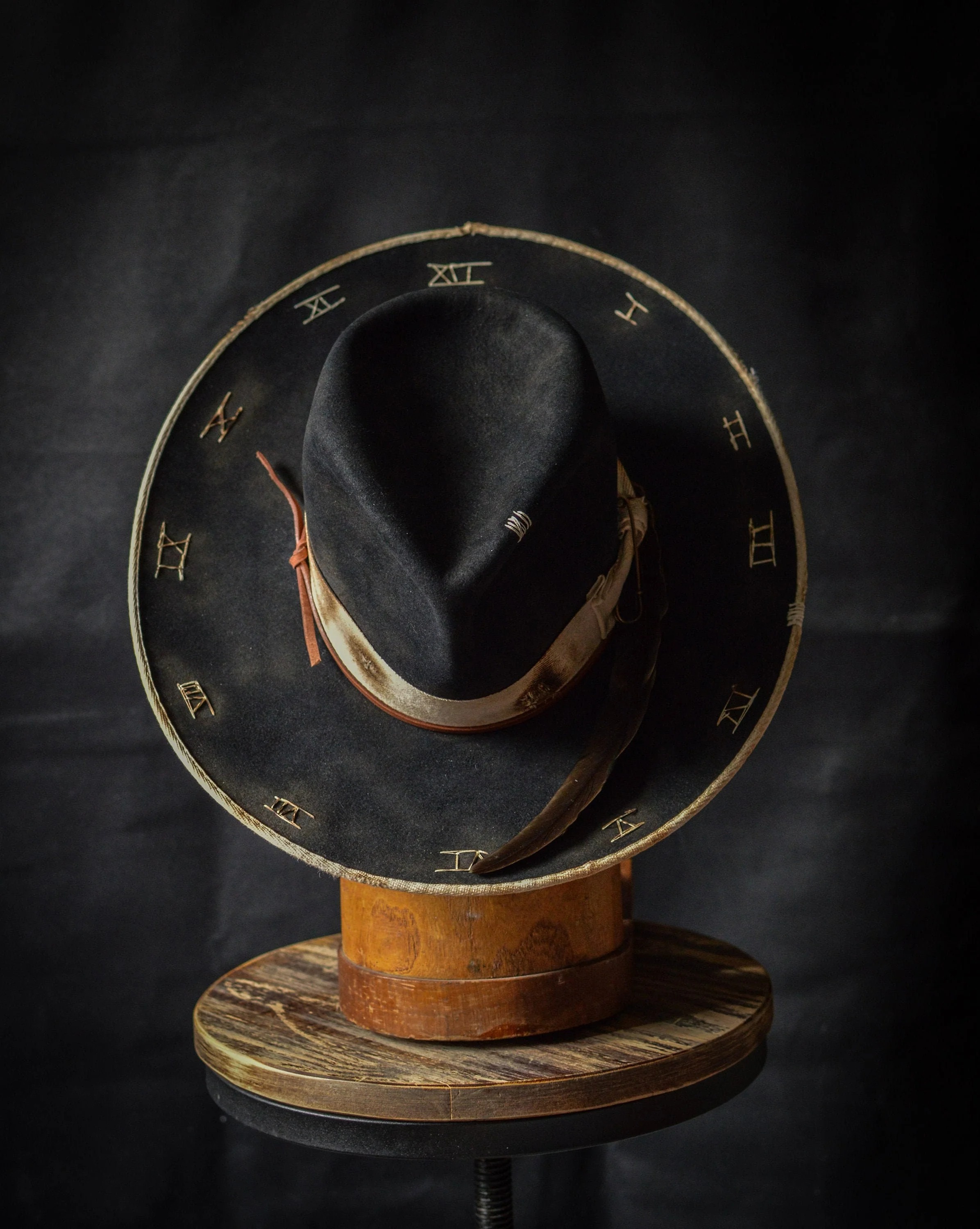 Nocturne Clock Wide-Brim Hat